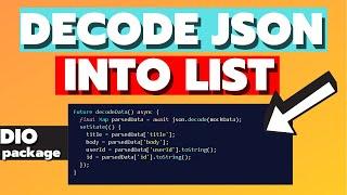 Flutter JSON to List REST API| JSON Data Into List | Decode JSON To List Flutter | HTTP JSON To List