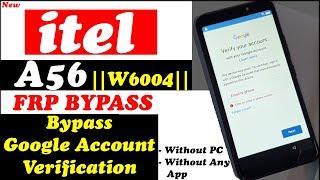 Bypass Google Account Verification itel a56 frp bypass itel W6004 | 100% East & New Method ...Done!!