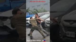 Parking encounter - Aikido throwing technique #selfdefense #shorts