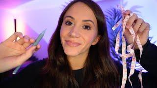 ASMR Measuring & Sketching Your Face  (close personal attention)