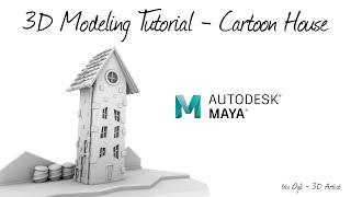 3D Modeling Tutorial - Modeling Stylized House in Autodesk Maya 2025