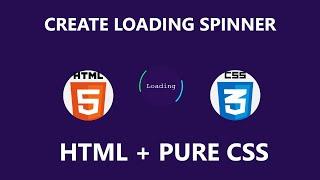 How to create awesome LOADING SPINNER #CSS #HTML