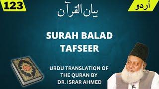 Surah Balad Tafseer in Urdu by Dr. Israr  Ahmed