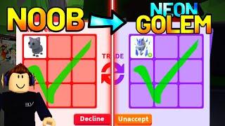 First to Neon Ice Golem Wins 30,000 Robux! Roblox Adopt Me