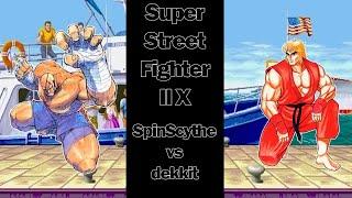 [SSF2X] Super Street Fighter II X SpinScythe vs dekkit | Free Play Competition | スーパーストリートファイターII X