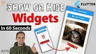 Flutter Tutorial - Show/Hide Widgets in Flutter | Visibility Widget | In 60 Seconds