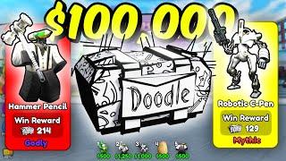  i SPENT $100,000 in Skibidi Tower Defense Doodle Crate #roblox