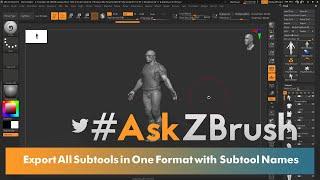 #AskZBrush - How to Export All SubTools Into One Format and Keep SubTool Names