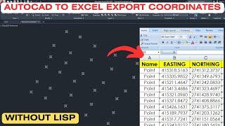 AutoCAD To Excel Export Coordinates | How to Export Coordinates From AutoCAD to Excel