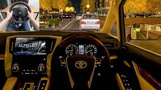 City Car Driving - 2015 Toyota Alphard | Night Drive [Steering Wheel Gameplay]