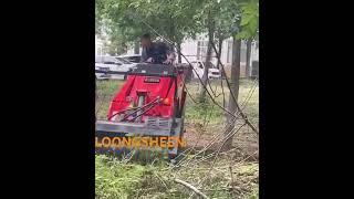 China brand Loongsheen mini skid loader with mulcher attachments factory supply