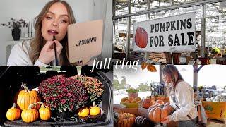 FALL VLOG  new fall porch decor, healthy dinner, skincare, northern lights, cozy day in my life