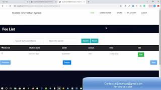 Student Management System in Spring and hibernate with source code and project report