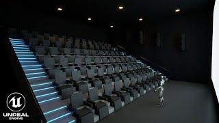 Movie Theater Environment in UE5 - Blockout Timelapse