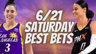 Best WNBA Bets, Player Prop Picks, Parlays, Predictions FREE Saturday Today June 21st 6/21