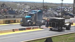 Western Kenworth vs Low bucks racing Cabover flat semi