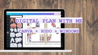 Digital Plan with Me // Windows, Xodo, @canva  - Windows 10 Digital Planner on my Surfacebook