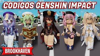 Códigos ropa GENSHIN IMPACT *GRATIS* en Brookhaven  RP ROBLOX #roblox #brookhaven #parati