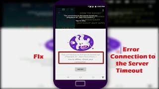 Fix Youtube App Error Connection to the Server Timeout in Android