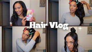 A Day In My Heat Trained Natural Hair!! Styling Dirty Hair + New  Products!!