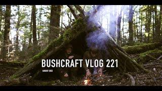 New Zealand Bushcraft VLOG 221 debris shelter, worm whispering stick, survival fire lighting