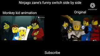 Ninjago x Monkey kid fan animation Zane's funny switch side by side