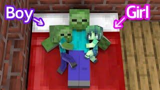 Baby Zombie Girl and Baby Zombie Boy Sad Story - Minecraft Animation