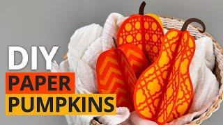 HOW TO MAKE PAPER PUMPKINS | Fall Craft Ideas