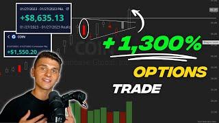 Making 1300%+ on $COIN Calls - FULL STRATEGY #OptionsTrading #SPY #COIN #TSLA ️
