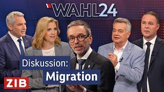 Wahldiskussion: Migration | ORF-„Elefantenrunde“