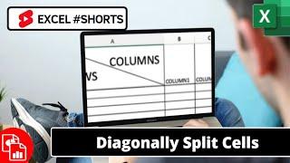 Split a Cell Diagonally - Excel #Shorts