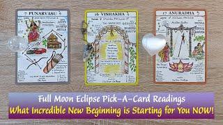 Full Moon Eclips Pick-a-Card Tarot🪄What  Incredible New Beginning is Starting For You Right Now!