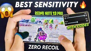 Redmi Note 13 Pro 5G Pubg Sensitivity Settings  | 4 Finger Full Gyroscope | BGMI PUBG MOBILE