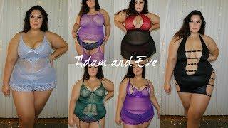 PLUS SIZE LINGERIE TRY ON HAUL | Adam and Eve | Posi Claudia