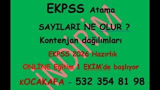 EKPSS 2012 - 2024 arası atama sayıları istatistikleri . Kocakafa Uzaktan eğitim Online Ekpss 1 Ekim'