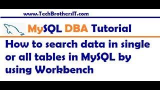 How to search data in single or multiple Tables in MySQL database - MySQL Workbench Tutorial