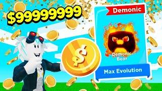 ДЕМОНИЧЕСКИЕ ПИТОМЦЫ! ТЕПЕРЬ Я БУДУ ТОП В ГЕРОЙ МОНЕТ! ROBLOX Coins Hero Simulator