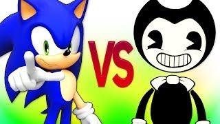 BENDY VS SONIC | СУПЕР РЭП БИТВА | Бенди И Чернильная Машина and the ink machine ПРОТИВ Соник ежик