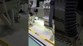 embroidery machine, simple chenille + laser cutting + flat embroidery, testing machine in richpeace