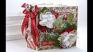 Vintage Santa Chrsitmas Mini Album Flip through Polly's Paper Studio Authentique Papers