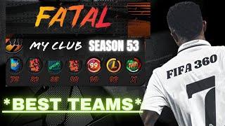 BEST *FATAL MY CLUB* TEAMS| SEASON 53 | MADFUT 24