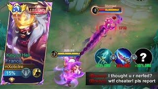NEW SEASON !! GLOBAL FRANCO EXP LANE IS BROKEN  ( broken damage ) FRANCO EXP LANE GAMEPLAY ~ MLBB