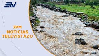 Intensas lluvias en Cuenca; el río Machángara a punto de desbordarse | Televistazo | Ecuavisa