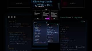  Create Glowing Plan Pricing Cards with CSS! || #shorts #shortsvideo #carouselslider #html5css3