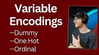 Variable Encodings for Machine Learning | Categorical, One-Hot, Dummy, Ordinal | ML Fundamentals 4