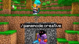 PLAYER COM CRIATIVO vs CAÇADOR no MINECRAFT