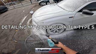 HOW I WASH MY 2023 ACURA TLX TYPE S!! + CAR WASH TIPS & TRICKS!