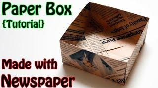 How to make a Paper Box with Newspaper | PAPER BOX | easy | Tutorial