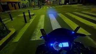 Saturday 3am Driving a motorcycle in night.