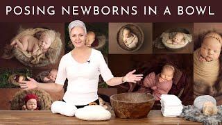 Newborn Photography Props - How to Pose a Newborn Baby in a Bowl